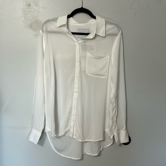LOLA RIVER White Asher Oversized SHIRT Size Large - Picture 2 of 7
